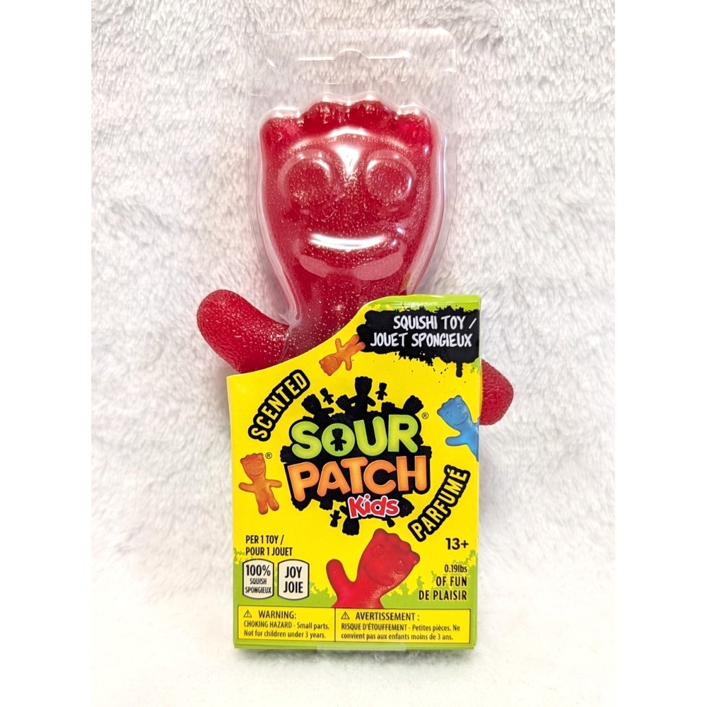 RED SOUR PATCH KIDS Stretchy SQUISHY TOY Fidget Squeeze toy Candy TikTok SCENTED